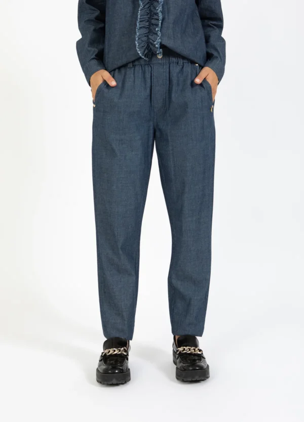 COS MED BLUE DENIM TROUSERS