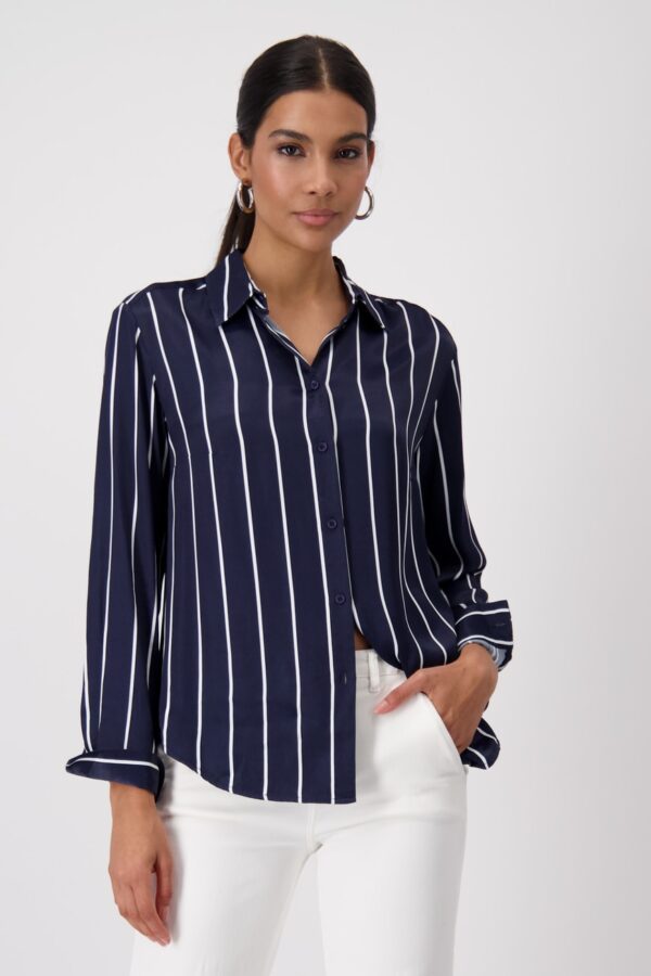 MON NAVY STRIPE SHIRT