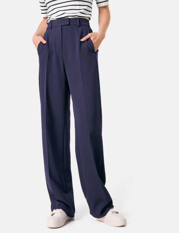 TAI NAVY WIDELEG TROUSERS