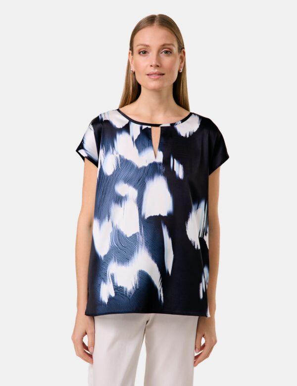 TAI NAVY PATTERNED TOP